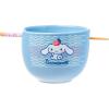 Silver Buffalo Sanrio Hello Kitty and Friends Kuromi Ceramic Ramen Noodle Rice Bowl with Chopsticks, Microwave Safe, 20 Ounces(Cinnamoroll Strawberry)
