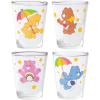 Silver Buffalo SpongeBob SquarePants Featuring Gary Poses Floral Krabby Patty 4 Pack Mini Glass Set, 1.5 Ounces(Care Bears on Clouds)