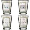 Silver Buffalo SpongeBob SquarePants Featuring Gary Poses Floral Krabby Patty 4 Pack Mini Glass Set, 1.5 Ounces(Friends Iconic Icons in Yellow Frame)