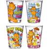 Silver Buffalo SpongeBob SquarePants Featuring Gary Poses Floral Krabby Patty 4 Pack Mini Glass Set, 1.5 Ounces(Garfield)