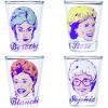 Silver Buffalo SpongeBob SquarePants Featuring Gary Poses Floral Krabby Patty 4 Pack Mini Glass Set, 1.5 Ounces(Golden Girls Characters)