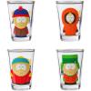 Silver Buffalo SpongeBob SquarePants Featuring Gary Poses Floral Krabby Patty 4 Pack Mini Glass Set, 1.5 Ounces(South Park Main Characters)