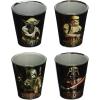 Silver Buffalo SpongeBob SquarePants Featuring Gary Poses Floral Krabby Patty 4 Pack Mini Glass Set, 1.5 Ounces(Star Wars Character Portraits Black)