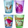Silver Buffalo SpongeBob SquarePants Featuring Gary Poses Floral Krabby Patty 4 Pack Mini Glass Set, 1.5 Ounces(The Flintstones)