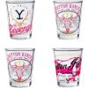 Silver Buffalo SpongeBob SquarePants Featuring Gary Poses Floral Krabby Patty 4 Pack Mini Glass Set, 1.5 Ounces(Yellowstone Dutton Ranch)