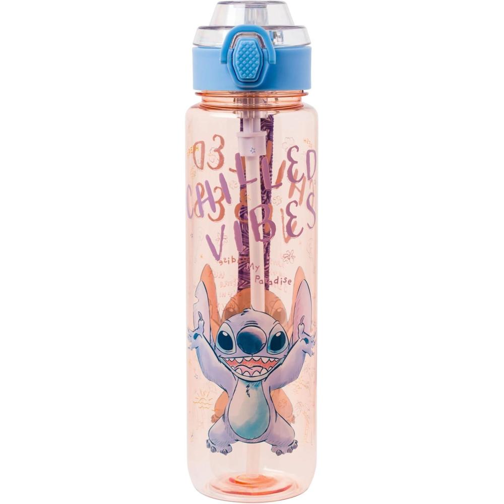 imageSilver Buffalo Disney Lilo and Stitch Tropical Sitting Stitch Double Walled Stainless Steel Water Bottle 25 Ounces33oz Chilled Vibes Stitch