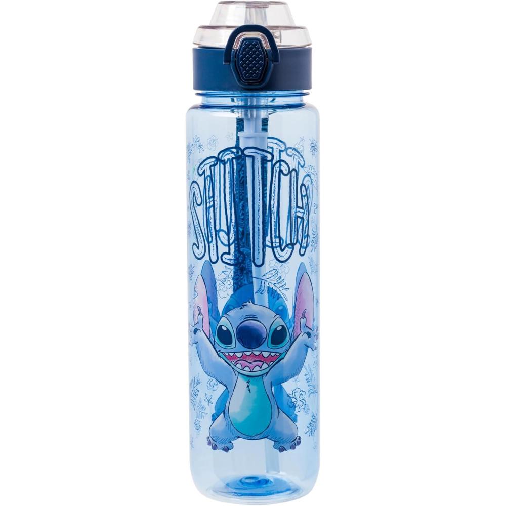 imageSilver Buffalo Disney Lilo and Stitch Tropical Sitting Stitch Double Walled Stainless Steel Water Bottle 25 Ounces33oz Its Stitch