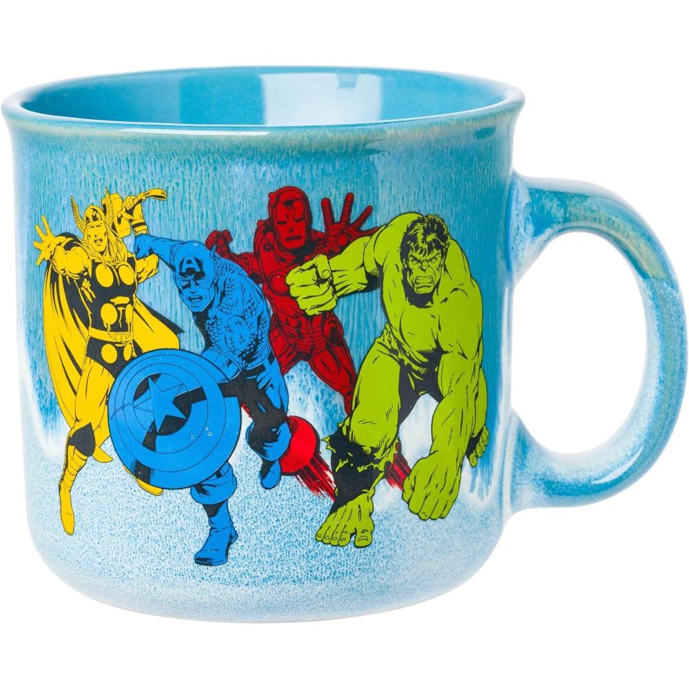 imageSilver Buffalo Disney Princess Cinderella Reactive Glaze Ceramic Camper Mug 20 OuncesBlueMulti