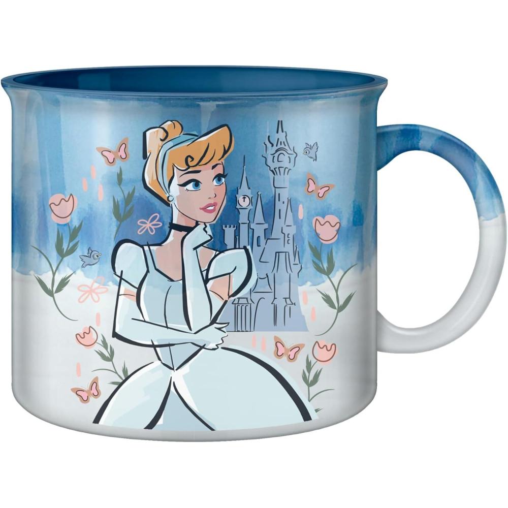 imageSilver Buffalo Disney Princess Cinderella Reactive Glaze Ceramic Camper Mug 20 OuncesCinderella