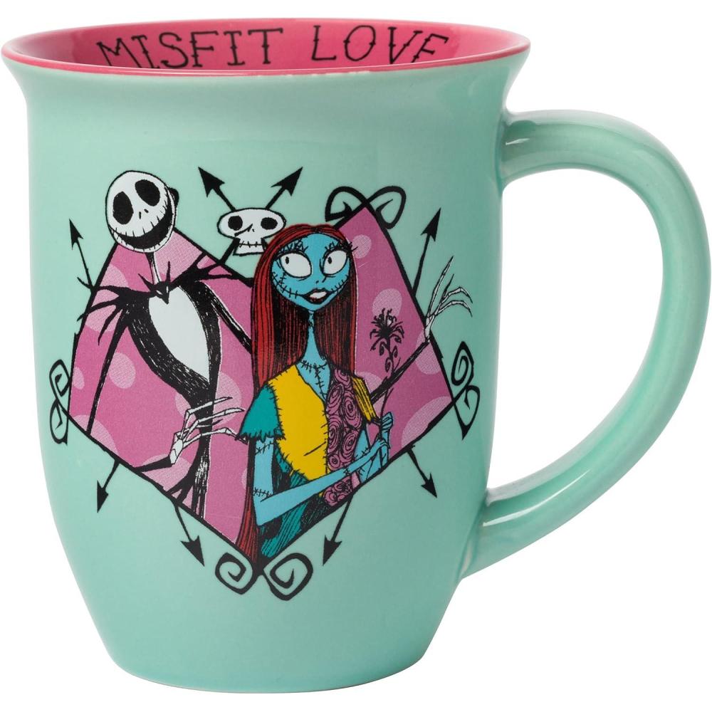 imageSilver Buffalo Disney Tim Burtons Nightmare Before Christmas Forever and Always Featuring Jack Skellington and Sally Double Walled Stainless Steel Tumbler with Straw 22 Ounces16oz Jack and Sally Misfit Love