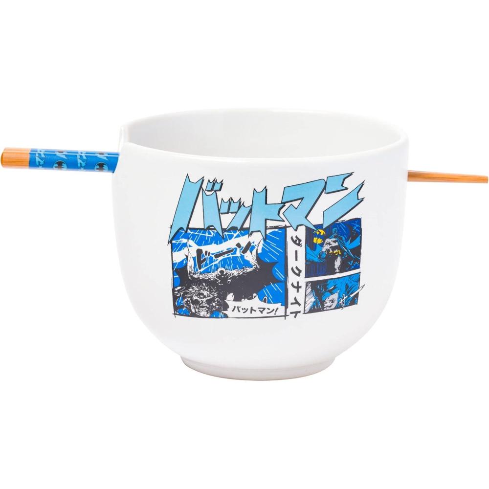 imageSilver Buffalo Harry Potter Icons Ceramic Ramen Noodle Rice Bowl with Chopsticks Microwave Safe 20 OuncesBatman Japanese Manga Comic Panels