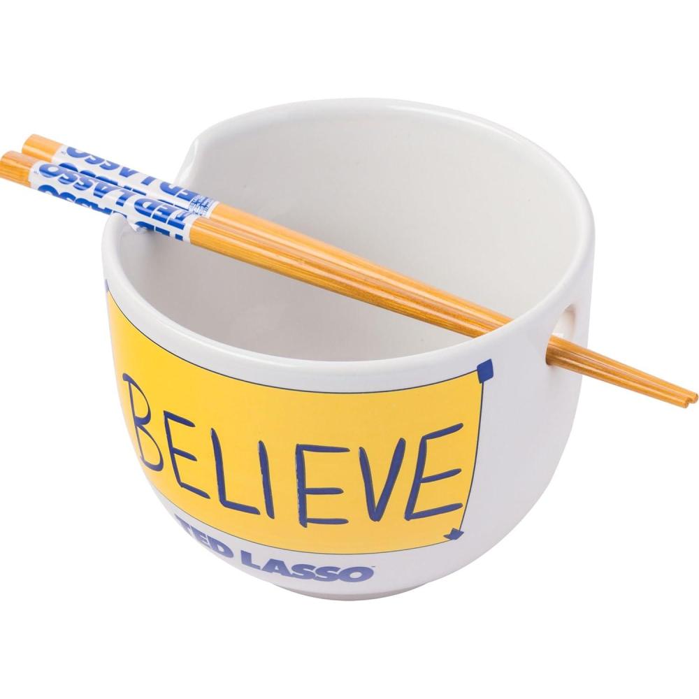 imageSilver Buffalo Harry Potter Icons Ceramic Ramen Noodle Rice Bowl with Chopsticks Microwave Safe 20 OuncesTed Lasso