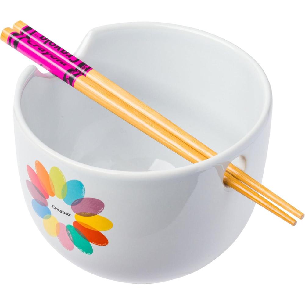 imageSilver Buffalo Pokemon Pokeball Ceramic Ramen Noodle Bowl with Chopsticks Microwave Safe 20 OuncesCrayola