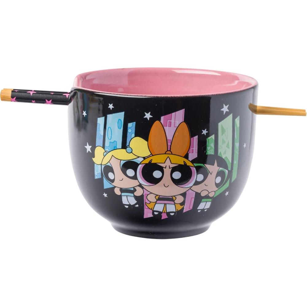 imageSilver Buffalo Pokemon Pokeball Ceramic Ramen Noodle Bowl with Chopsticks Microwave Safe 20 OuncesPowerpuff Girls Group