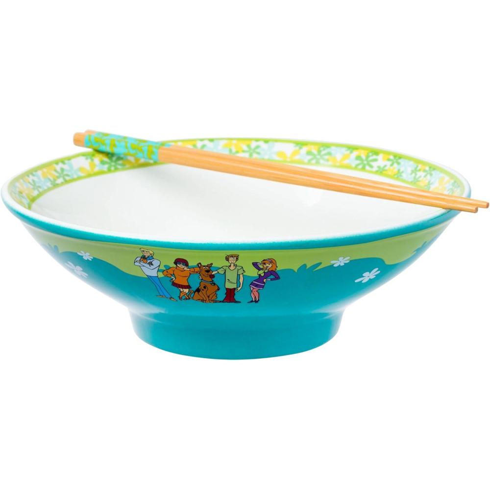 imageSilver Buffalo Pokemon Pokeball Ceramic Ramen Noodle Bowl with Chopsticks Microwave Safe 20 OuncesScooby Doo Group Groovy Big