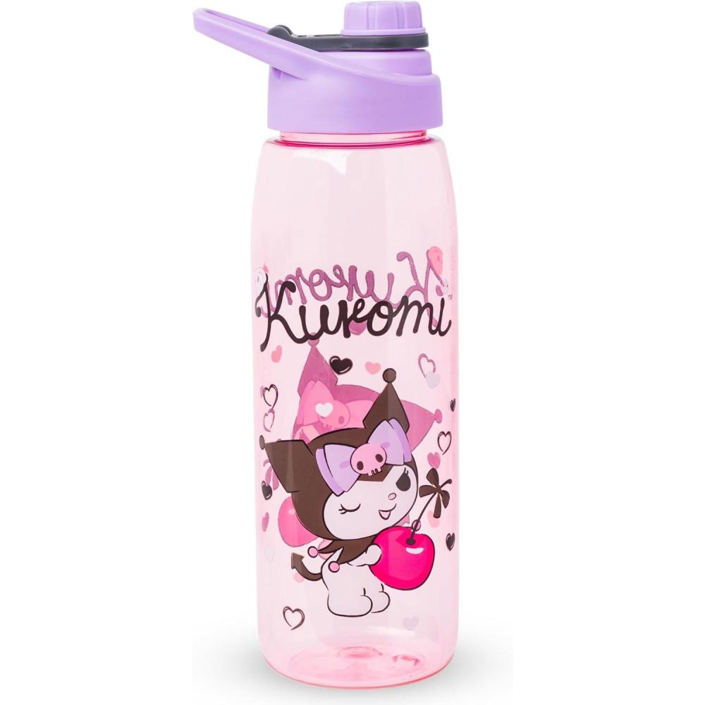 imageSilver Buffalo Pokmon Skate Graffiti Electrifying Pikachu Water Bottle with ScrewOn Lid 28 OuncesSanrio Kuromi