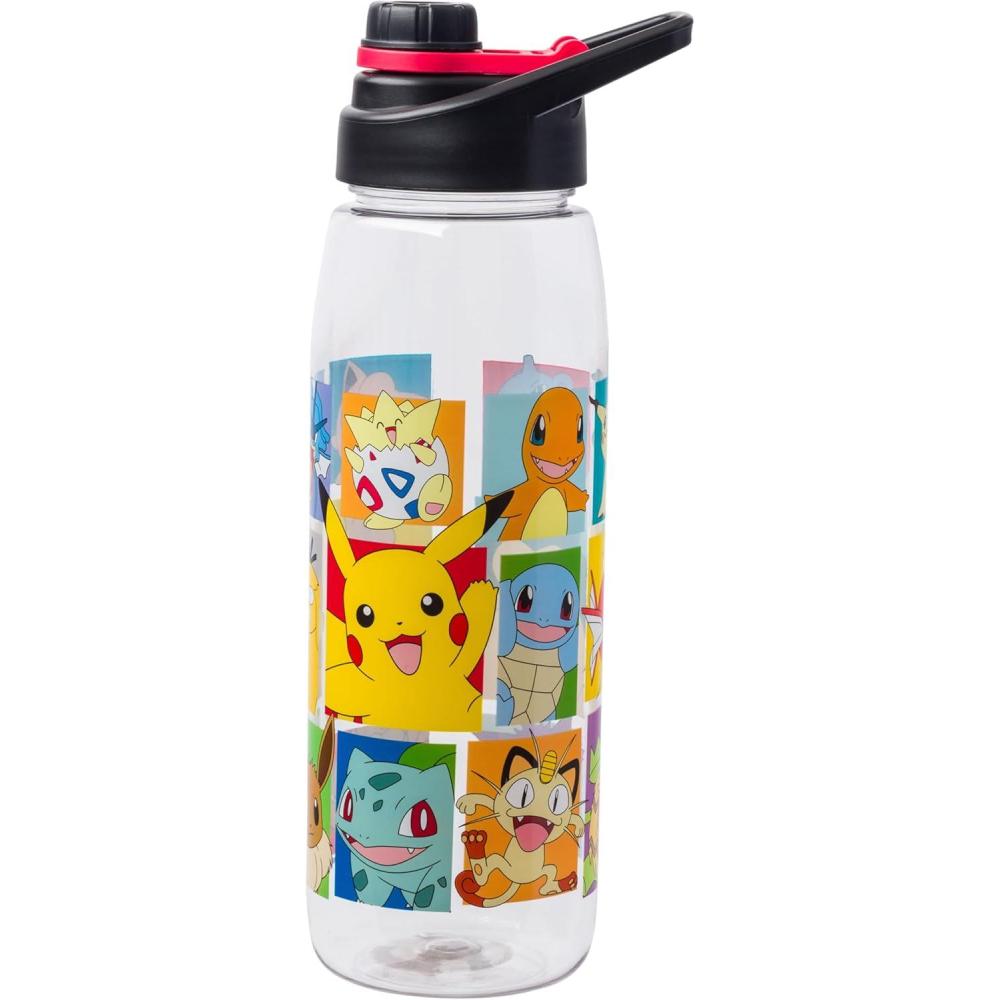 imageSilver Buffalo Pokmon Skate Graffiti Electrifying Pikachu Water Bottle with ScrewOn Lid 28 OuncesVarious Pokemons