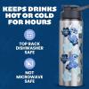 Silver Buffalo Disney Lilo and Stitch Double Walled Stainless Steel Water Bottle, 25 Ounces(25oz Lilo and Stitch Silver Tropical)