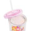 Silver Buffalo Disney Lilo and Stitch Tropical Pattern Plastic Tall Cold Cup with Lid and Straw, 20 Ounces(Care Bears Iridescent)