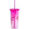 Silver Buffalo Disney Lilo and Stitch Tropical Pattern Plastic Tall Cold Cup with Lid and Straw, 20 Ounces(Care Bears Love-A-Lot-Bear Mood)