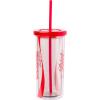 Silver Buffalo Disney Lilo and Stitch Tropical Pattern Plastic Tall Cold Cup with Lid and Straw, 20 Ounces(Coca Cola Diet Coke)