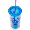 Silver Buffalo Disney Lilo and Stitch Tropical Pattern Plastic Tall Cold Cup with Lid and Straw, 20 Ounces(Lilo and Stitch 2 Cute)