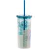 Silver Buffalo Disney Lilo and Stitch Tropical Pattern Plastic Tall Cold Cup with Lid and Straw, 20 Ounces(Lilo and Stitch in Hawaiian Shirt)