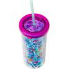 Silver Buffalo Disney Lilo and Stitch Tropical Pattern Plastic Tall Cold Cup with Lid and Straw, 20 Ounces(Lilo and Stitch in Other Disney Character Costumes)