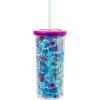 Silver Buffalo Disney Lilo and Stitch Tropical Pattern Plastic Tall Cold Cup with Lid and Straw, 20 Ounces(Lilo and Stitch in Other Disney Character Costumes)