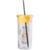 Silver Buffalo Disney Lilo and Stitch Tropical Pattern Plastic Tall Cold Cup with Lid and Straw, 20 Ounces(Winnie the Pooh)