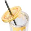Silver Buffalo Disney Lilo and Stitch Tropical Pattern Plastic Tall Cold Cup with Lid and Straw, 20 Ounces(Winnie the Pooh)