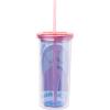 Silver Buffalo Disney Lilo and Stitch Tropical Pattern Plastic Tall Cold Cup with Lid and Straw, 20 Ounces(Wizard of Oz Glinda)