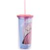Silver Buffalo Disney Lilo and Stitch Tropical Pattern Plastic Tall Cold Cup with Lid and Straw, 20 Ounces(Wizard of Oz Glinda)