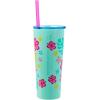 Silver Buffalo Disney Lilo and Stitch Tropical Sitting Stitch Double Walled Stainless Steel Water Bottle, 25 Ounces(22oz Aloha Stitch)