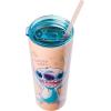 Silver Buffalo Disney Lilo and Stitch Tropical Sitting Stitch Double Walled Stainless Steel Water Bottle, 25 Ounces(22oz Chilled Vibes Stitch)