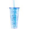 Silver Buffalo Disney Lilo and Stitch Tropical Sitting Stitch Double Walled Stainless Steel Water Bottle, 25 Ounces(24oz Cool Sunglasses Just Chill Boba Straw)