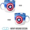 Silver Buffalo Disney Nightmare Before Christmas Jack Skellington Mystic Opulence Reactive Glaze Ceramic Camper Mug, 20 Ounces(Captain America’s Shield)