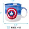 Silver Buffalo Disney Nightmare Before Christmas Jack Skellington Mystic Opulence Reactive Glaze Ceramic Camper Mug, 20 Ounces(Captain America’s Shield)
