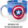 Silver Buffalo Disney Nightmare Before Christmas Jack Skellington Mystic Opulence Reactive Glaze Ceramic Camper Mug, 20 Ounces(Captain America’s Shield)