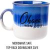 Silver Buffalo Disney Nightmare Before Christmas Jack Skellington Mystic Opulence Reactive Glaze Ceramic Camper Mug, 20 Ounces(Lilo and Stitch Ohana Means Family)