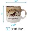Silver Buffalo Disney Nightmare Before Christmas Jack Skellington Mystic Opulence Reactive Glaze Ceramic Camper Mug, 20 Ounces(Yellowstone Dutton Ranch Montana)