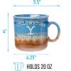 Silver Buffalo Disney Nightmare Before Christmas Jack Skellington Mystic Opulence Reactive Glaze Ceramic Camper Mug, 20 Ounces(Yellowstone Dutton Ranch)