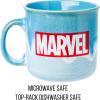 Silver Buffalo Disney Princess Cinderella Reactive Glaze Ceramic Camper Mug, 20 Ounces(Blue/Multi)