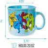 Silver Buffalo Disney Princess Cinderella Reactive Glaze Ceramic Camper Mug, 20 Ounces(Blue/Multi)