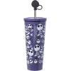 Silver Buffalo Disney Tim Burton’s Nightmare Before Christmas “Forever and Always” Featuring Jack Skellington and Sally Double Walled Stainless Steel Tumbler with Straw, 22 Ounces(Jack and Zero Pattern (24 Ounces))