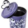 Silver Buffalo Disney Tim Burton’s Nightmare Before Christmas “Forever and Always” Featuring Jack Skellington and Sally Double Walled Stainless Steel Tumbler with Straw, 22 Ounces(Jack and Zero Pattern (24 Ounces))