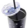 Silver Buffalo Disney Tim Burton’s Nightmare Before Christmas “Forever and Always” Featuring Jack Skellington and Sally Double Walled Stainless Steel Tumbler with Straw, 22 Ounces(Seriously Spooky (22 Ounces))