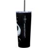 Silver Buffalo Disney Tim Burton’s Nightmare Before Christmas “Forever and Always” Featuring Jack Skellington and Sally Double Walled Stainless Steel Tumbler with Straw, 22 Ounces(Seriously Spooky (22 Ounces))