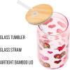 Silver Buffalo Disney Villains Featuring Scar, Maleficent, Ursula, Evil Queen, and Hades Chrome Glass Jar Tumbler with Bamboo Lid and Glass Straw, 16 Ounces(Chucky and Tiffany)