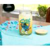 Silver Buffalo Disney Villains Featuring Scar, Maleficent, Ursula, Evil Queen, and Hades Chrome Glass Jar Tumbler with Bamboo Lid and Glass Straw, 16 Ounces(Lilo and Stitch Elvis)